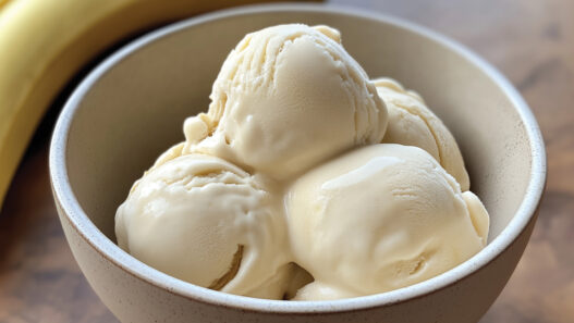 Bowl full of banana ice cream