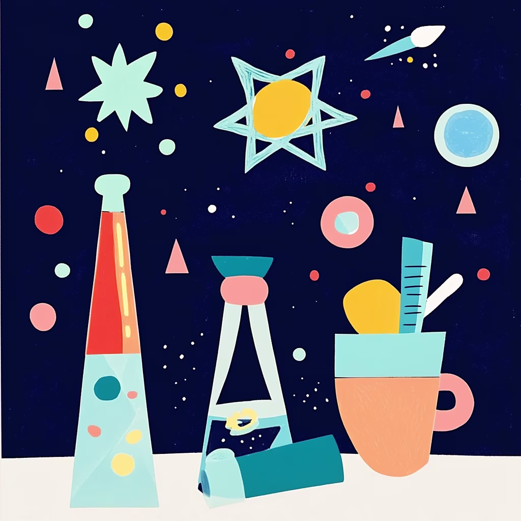 Illustration of chemistry utensils