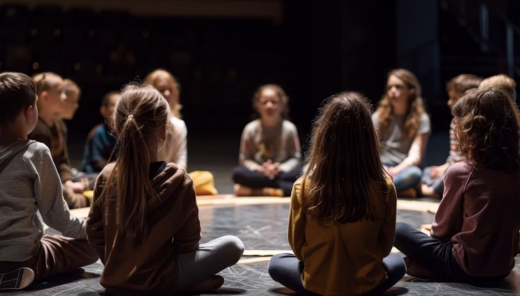 Children sitting in a circle